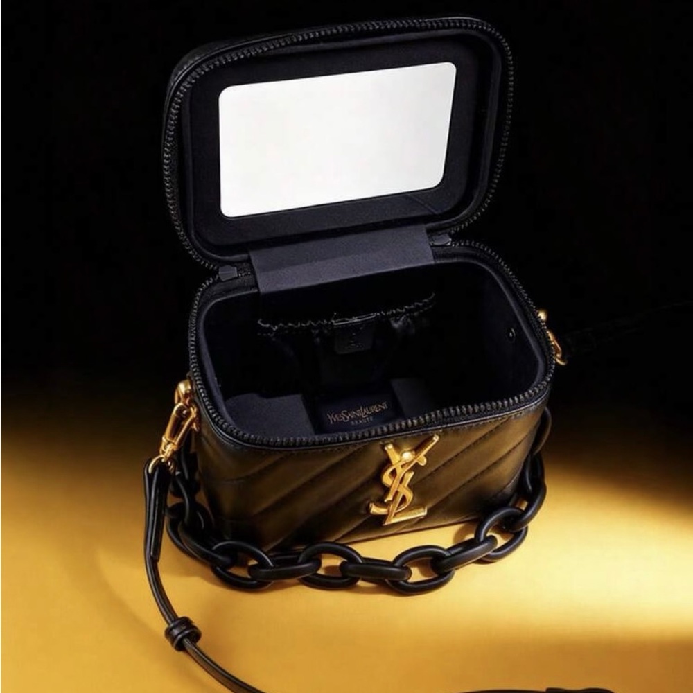Yves Saint Laurent Black and Gold Crossbody Bag - Picture 3 of 10